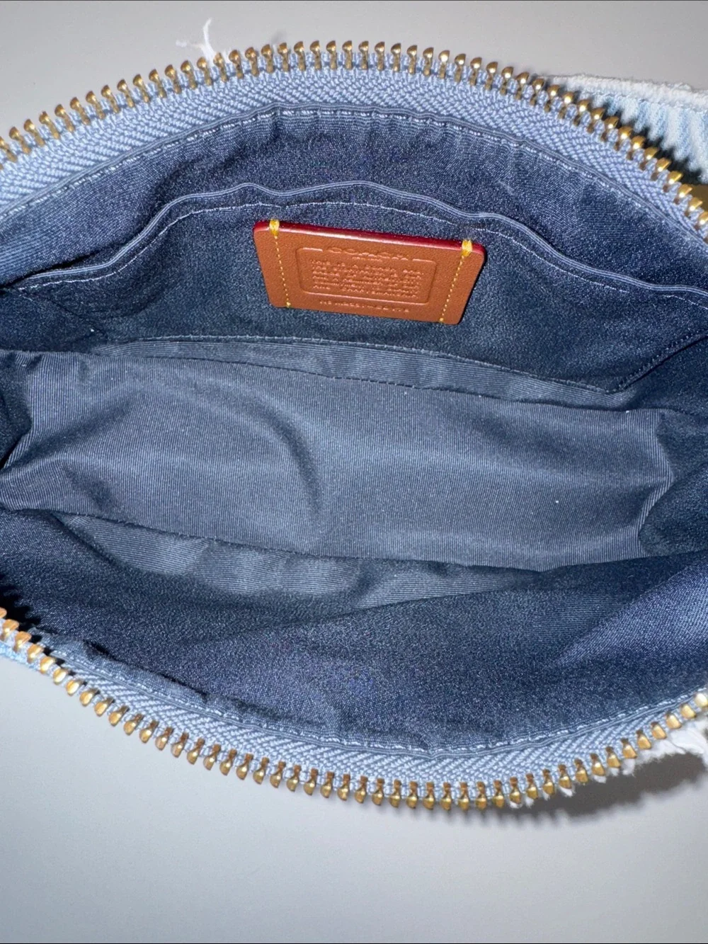COACH Teri Loved Denim Shoulder Bag